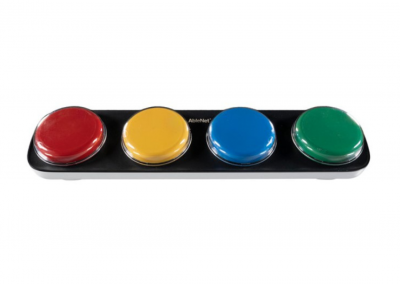 i Talk 4 with bright red yellow blue and green buttons